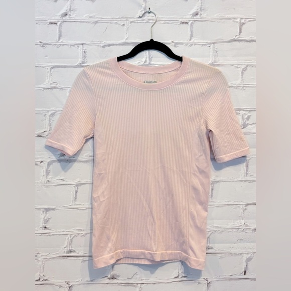 Athleta Light Pink Ribbed Crew Pullover - Size XS - Picture 1 of 3